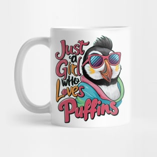 Just A Girl Who Loves puffins Mug